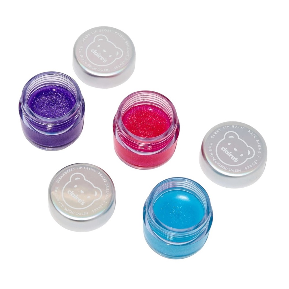 Chrome Bear Flavored Lip Gloss Pot Set - 3 Pack